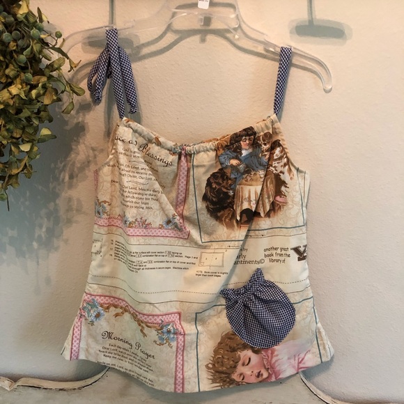 Upcycled Pattern Material Summer Boho Rodeo Top - Picture 6 of 8